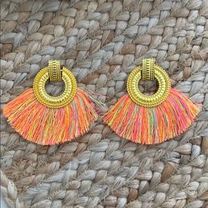 Colorful  statement earrings